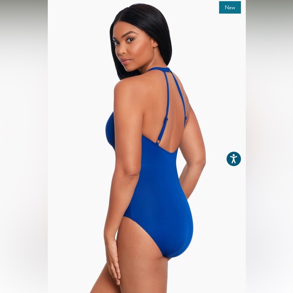 NWT MIRACLESUIT Rock Solid Wrapsody One Piece Swimsuit - Picture 3 of 11